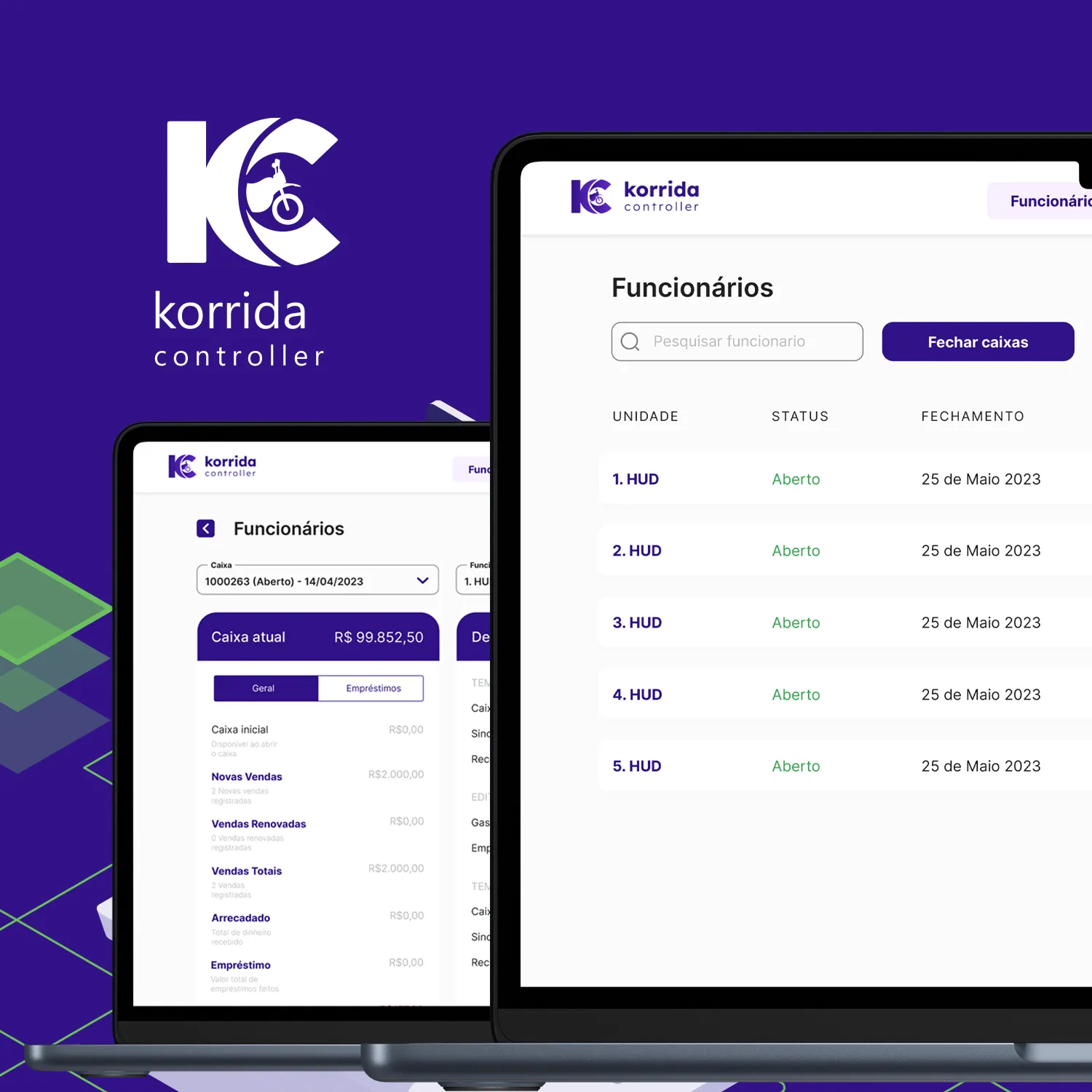 Imagem principal destacando o projeto Korrida Controller, representando seu design e propósito