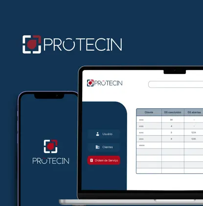 Imagem principal destacando o projeto Protecin, representando seu design e propósito